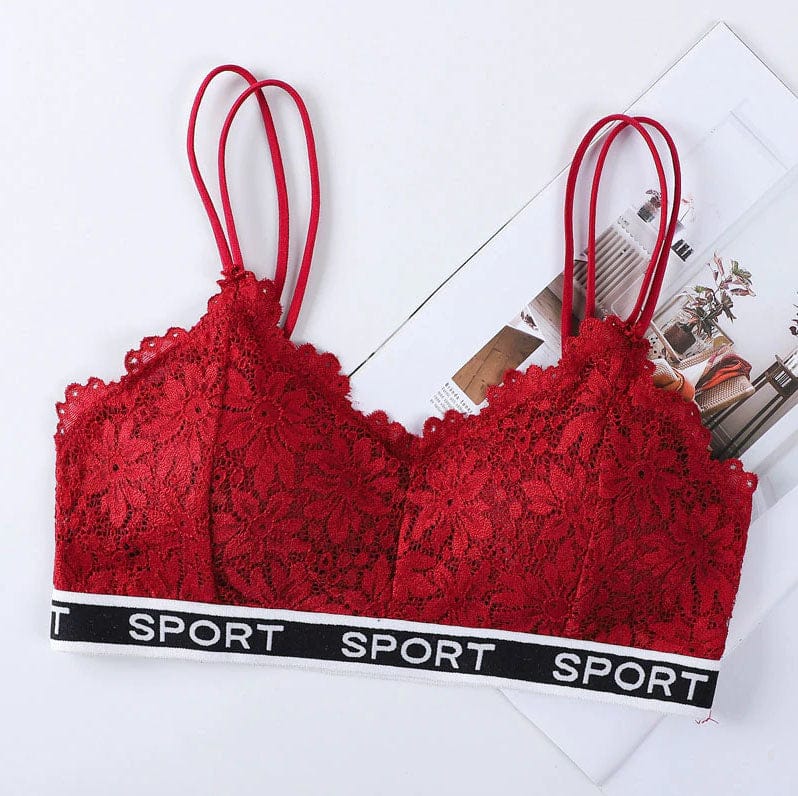 Single Wireless Sexy Lace Bralette Push Up Bra