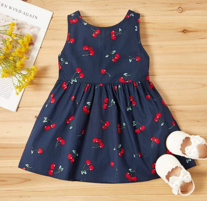 G9- Baby Girl Blue Red Berry Print