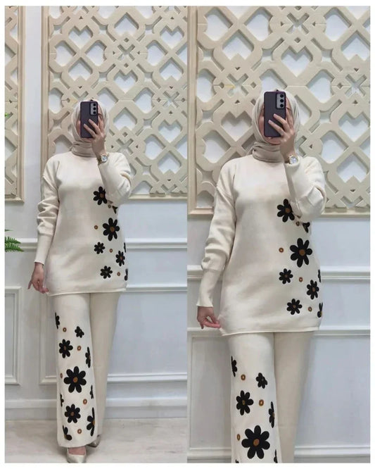 Winter Flower Side printed Set