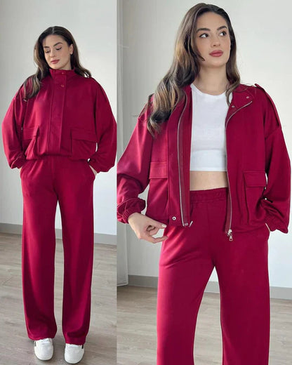 CLASSIC ZIPPER TRACKSUIT SET