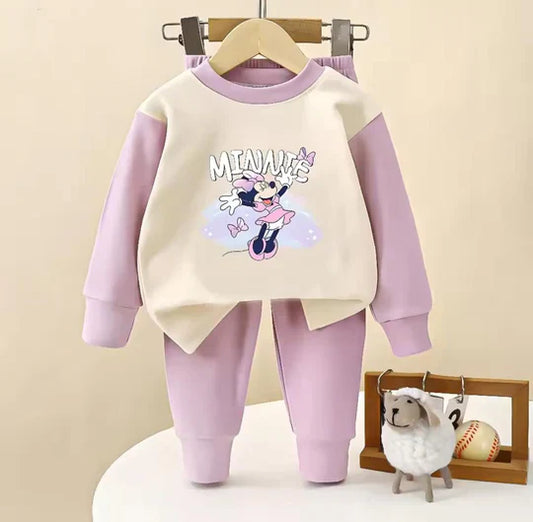PURPLE MINNIE MICKY KIDS WINTER TRACKSUIT