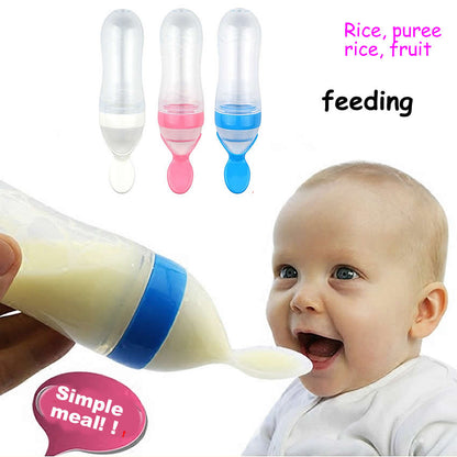 DO 11 : Silicone Baby Spoon Feeder & Milk Bottle